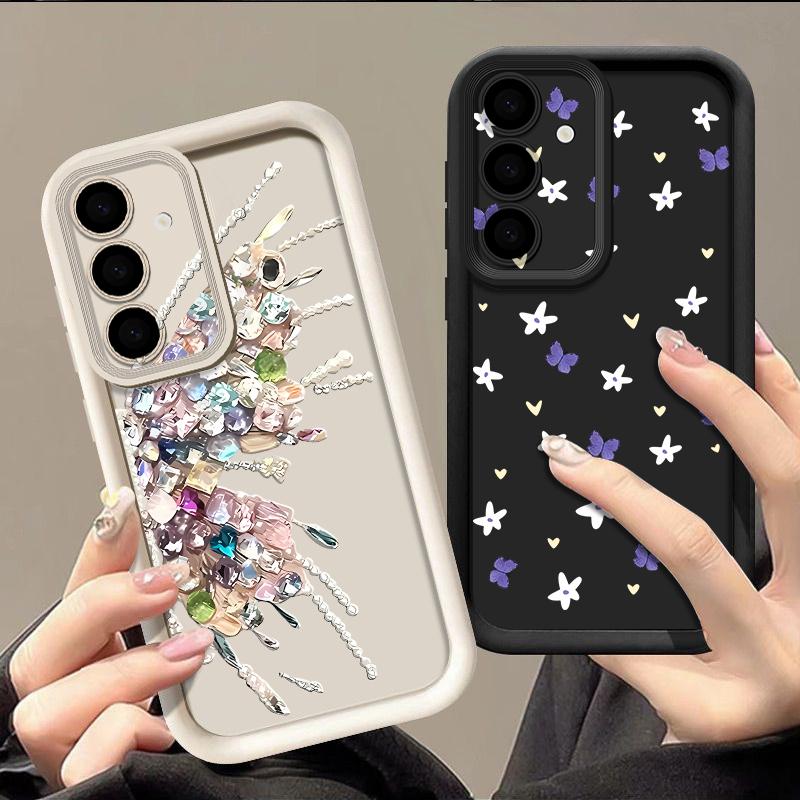 Чехол с ярким принтом бабочек для Samsung A57 A37 A27 A17 S26 Ultra S25 FE A56 A36 A26 A16 A55 A35 A25 A54 5G S21 S22 S23 S24 Plus Ударопрочный чехол