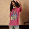 Simple Style Cartoon Graphic Print Women's T-Shirt Loose Large Size Fashion Short Sleeve Cute Top Harajuku Retro Style Tee