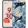 Роскошный ТПУ чехол для телефона Google Pixel 9 8 8A 7 7A 6 Pro XL 6A 5G Океан Кит Акула Плавают Черный Мягкий Задний Чехол