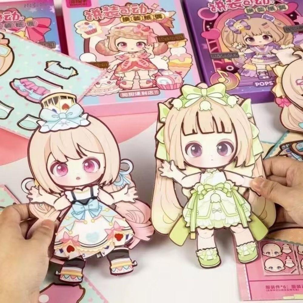 Мультяшный набор для переодевания своими руками, 3D-дизайн, 3D-одевание, бумажные куклы, родитель-ребенок