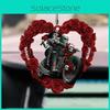 2d Acrylic Heart Couple Skull Car Pendant For Halloween And Decoration Christmas