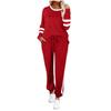 (SU)Women's Two Piece Jogger Outfits Sweatsuit Set Long Sleeve Pullover Top Sweatshirts Long Pants Tracksuit