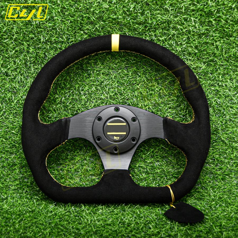 Универсальный руль JDM 13 дюймов 320 мм D-образной формы, замша, гоночный, спортивный, игровой