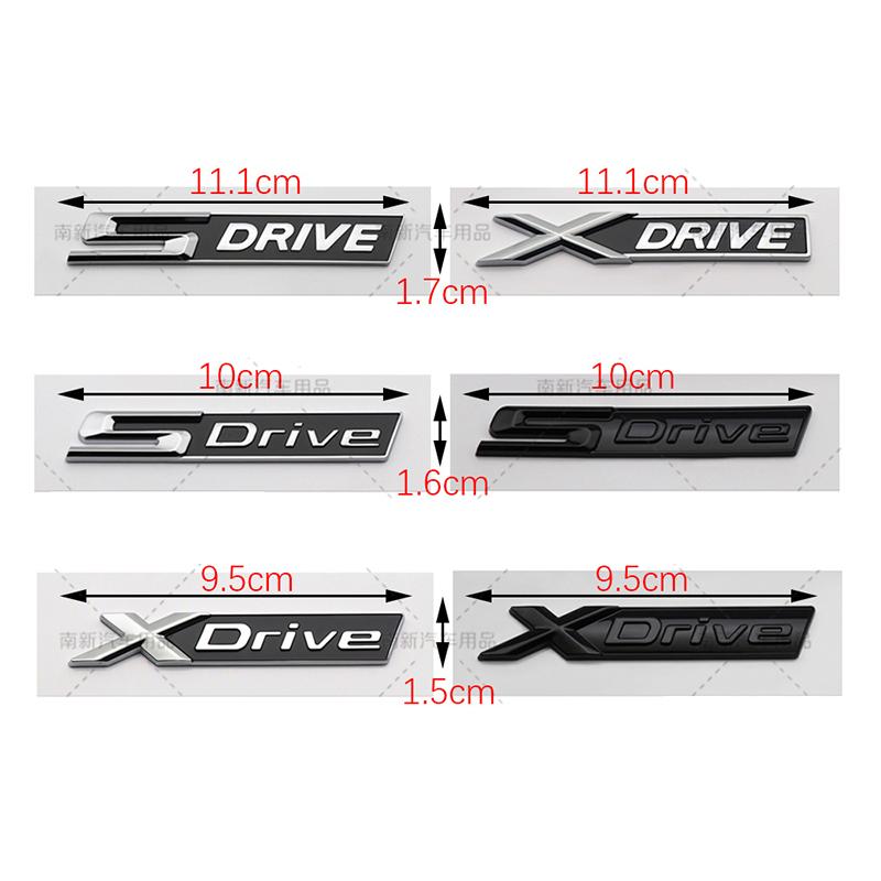3D ABS Car XDrive SDrive Logo Emblem Badge Rear Boot E9Trunk Sticker Side Fender Decals For BMW 3 4 5 6 7 Series X1 X3 X5 X6 M3