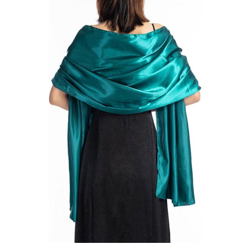 Элегантный шелковый атласный шаль для свадьбы или вечернего наряда