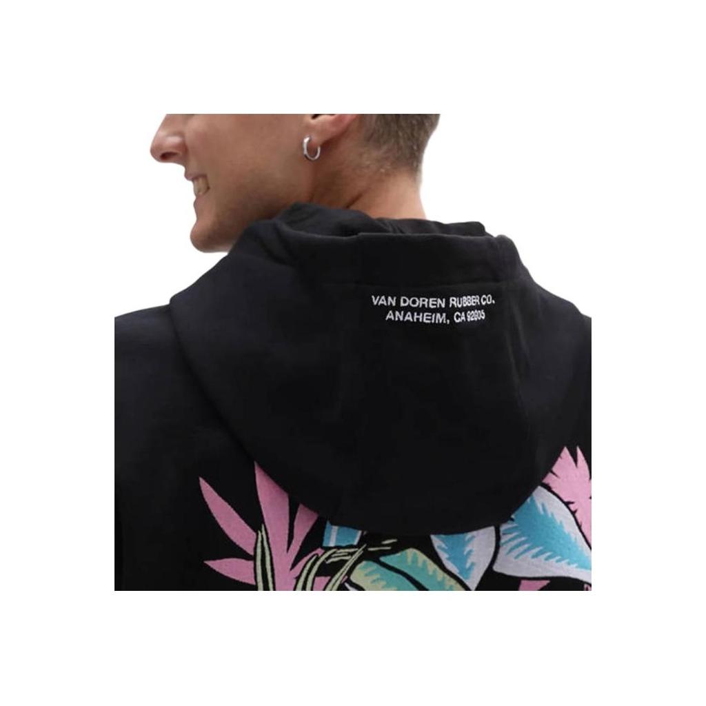 Vans Карман-кенгуру с цветочным принтом, однотонный пуловер с капюшоном, мужские толстовки с капюшоном, черный цвет VN0A5KN2BLK