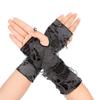 Party Masquerade Long Arm Warmer Fingerless Black Halloween Gloves Beggar Style Hole Punk Mittens