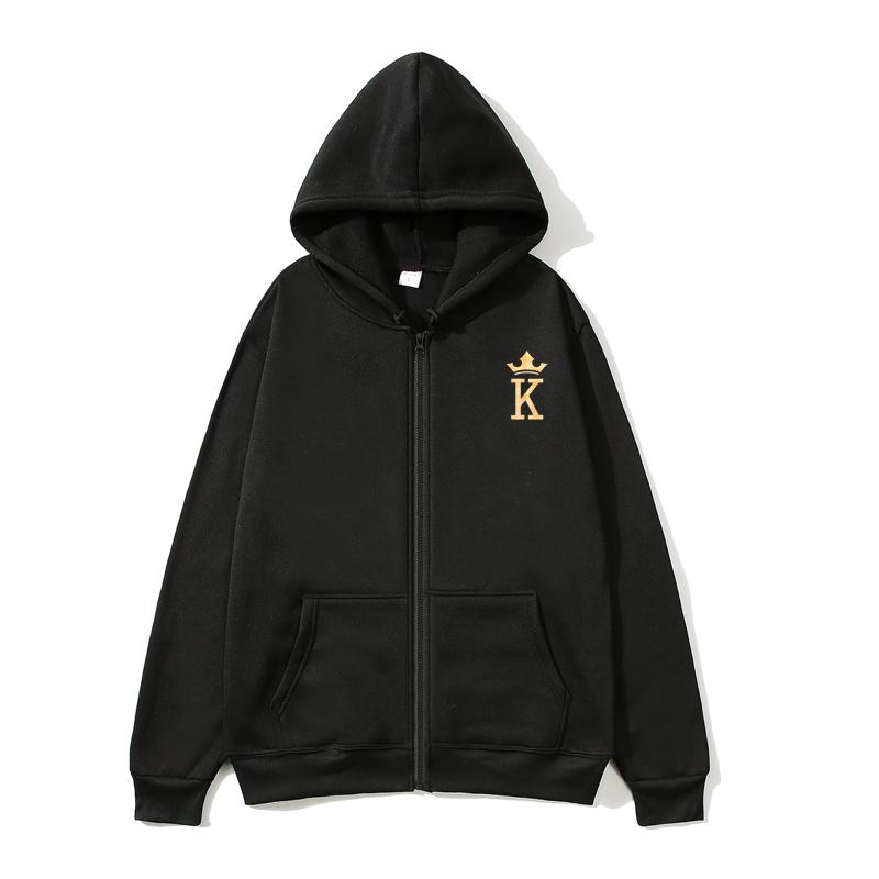 Маленькая толстовка с капюшоном King Zip, модные большие толстовки с капюшоном, женские толстовки с карманами и длинными рукавами, маленькая толстовка с капюшоном King Zip, женские толстовки