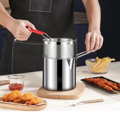 Универсальная фритюрница из нержавеющей стали для домашнего использования, фритюрница, небольшая фритюрница с функцией разбрызгивания масла, фритюрница для картофеля фри