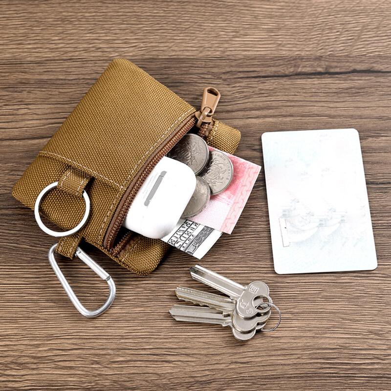 Молодежный холщовый мини-кошелек для ключей для студентов, маленькая сумка для денег и карт, тканевый детский простой мешочек на молнии