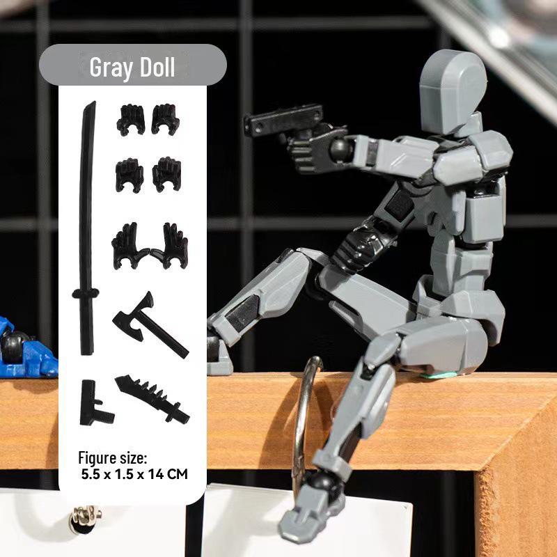 3D-печатные многосуставные фигурки для детей - подвижная строительная игрушка в нескольких цветах