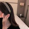 Shiny Full Stylish and Versatile Headbands Silver Color Hairbands Velvet Headwear for Women Hair Accessories Gifts