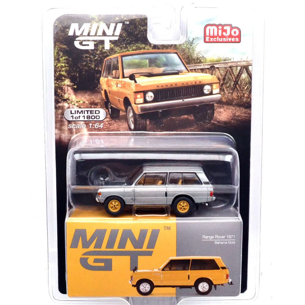 MINI GT MiJo Toys Range Rover 1971 Bahama Gold Машинка-сюрприз масштаб 1:64, США, эксклюзив, - Левый руль