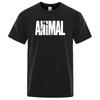 Модные мужские футболки с принтом букв ANIMAL, уличные, забавные, с коротким рукавом, свободные, футболка с круглым вырезом, дышащая хлопковая одежда 80264