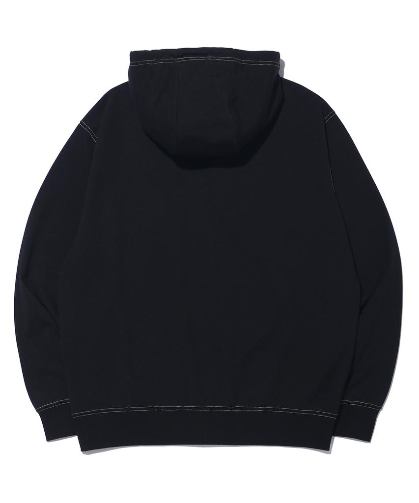 Pendulum Arch Logo Stitch Contrast Zip-Up Hoodie Lq7Tu429_Black