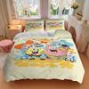 3Pcs Spongebob Friends Adventure Bedding Set Soft Fabric Duvet Cover Pillowcases Home Christmas Xmas Halloween Gift 1 Duvet Cover 2 Pillowcase El19