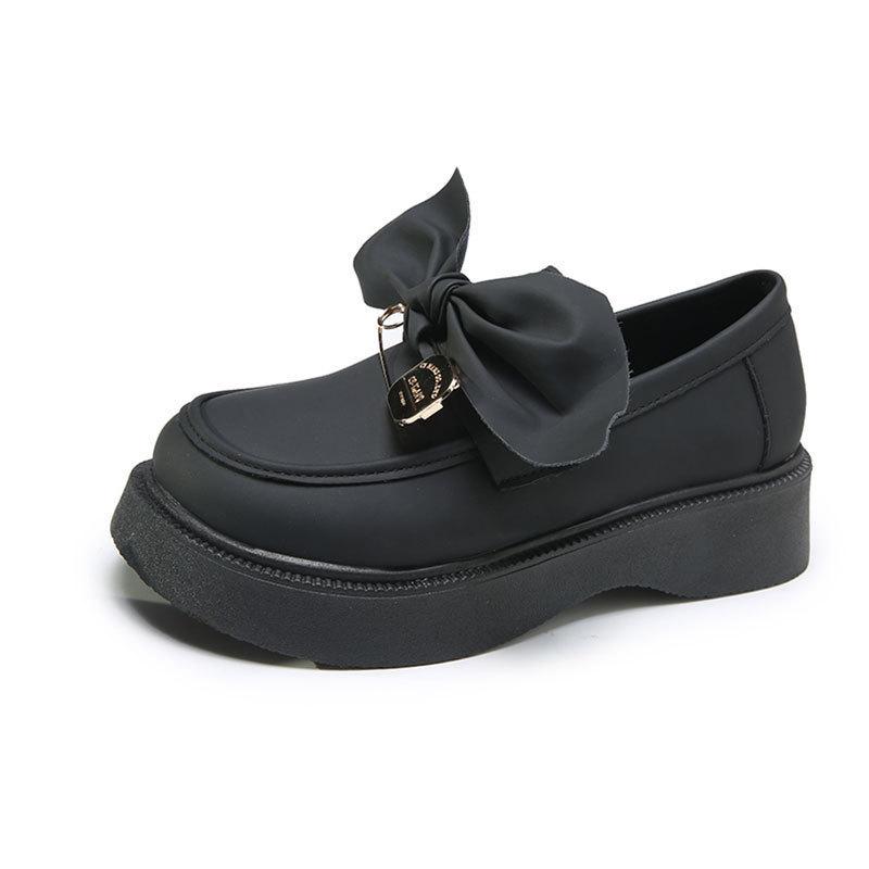Новые маленькие кожаные туфли в британском стиле весна и осень универсальные туфли-лодочки Мэри Джейн на платформе-маффин для медсестры и униформы JK