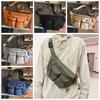 Y2k Men Waist Bag Large Capacity Sports Fanny Pack Fashion Multi-pocket Chest Bag  Riding