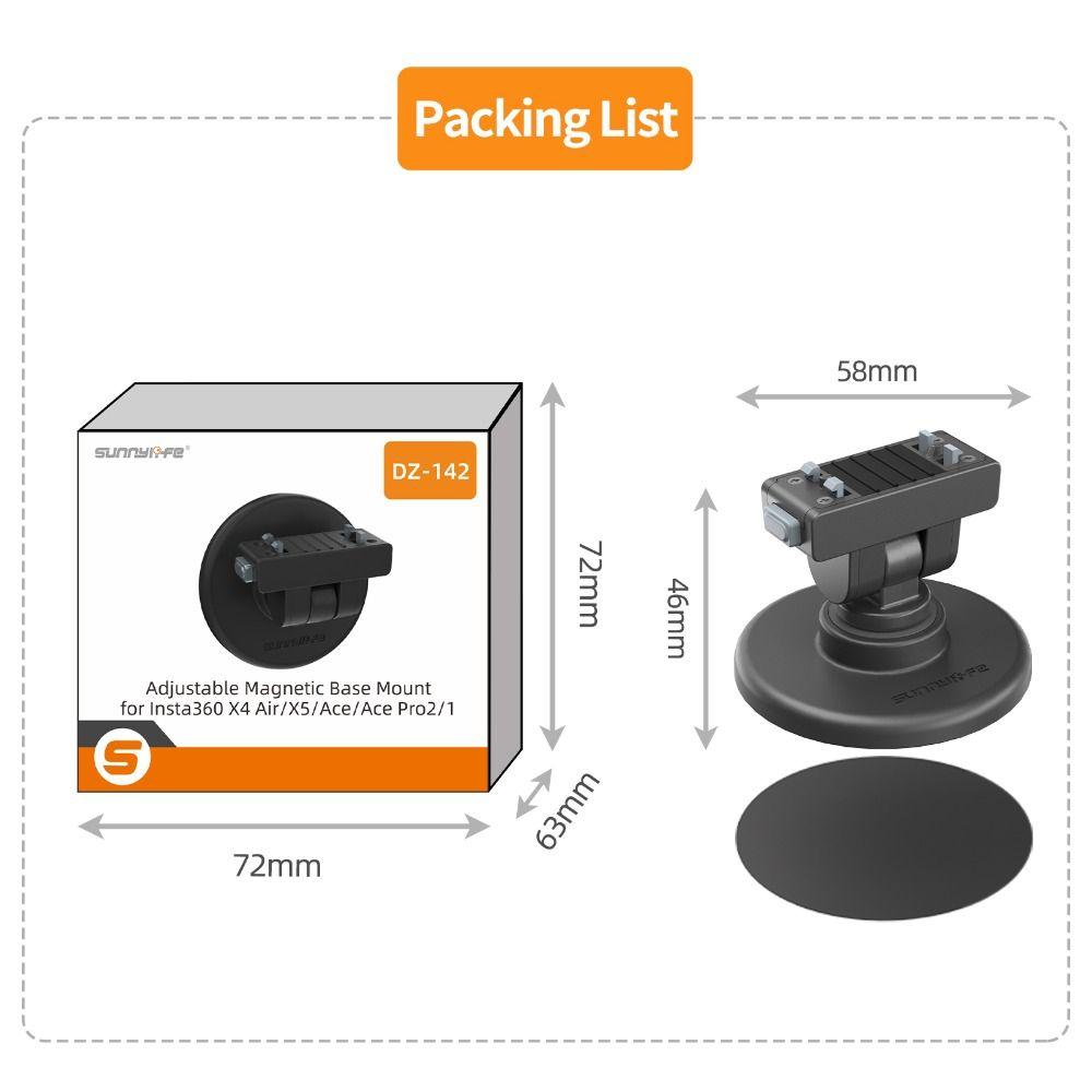 Quick Release Magnetic Mount Base for Insta360 X4 Air/X5/Ace Pro2/1/Ace Action Camera Accessories