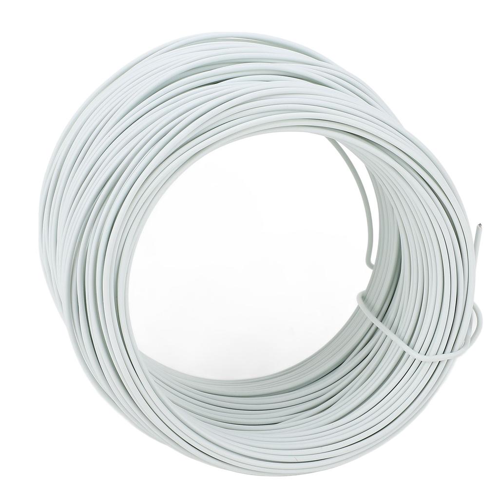 Электрооцинкованная железная проволока 0,9 40 м круглая прочная гибкая с покрытием из ПВХ для вязки, белая