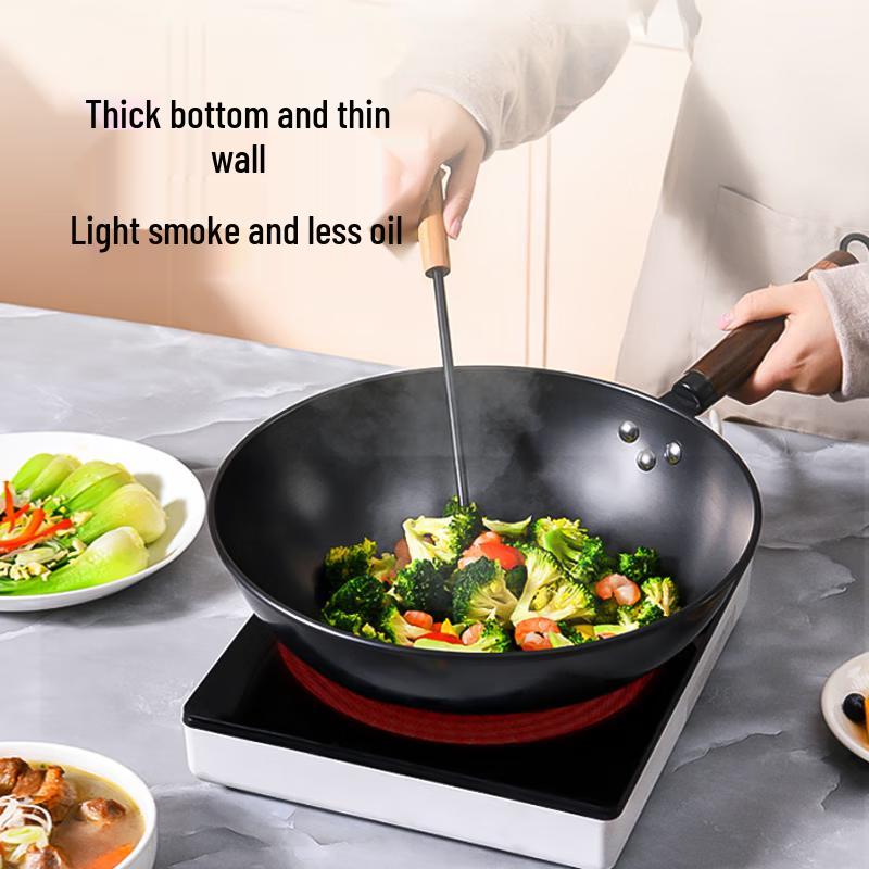 Sanhe Nitrogen Hammered Iron Wok Set