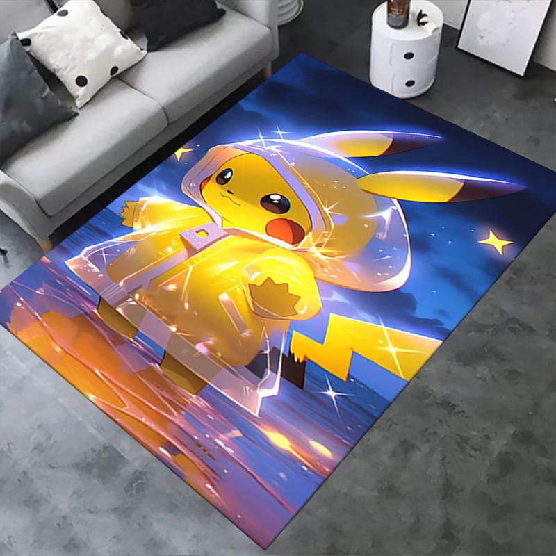Office Carpet Pikachu Sofa Rug Chair Mat Protection Blanket