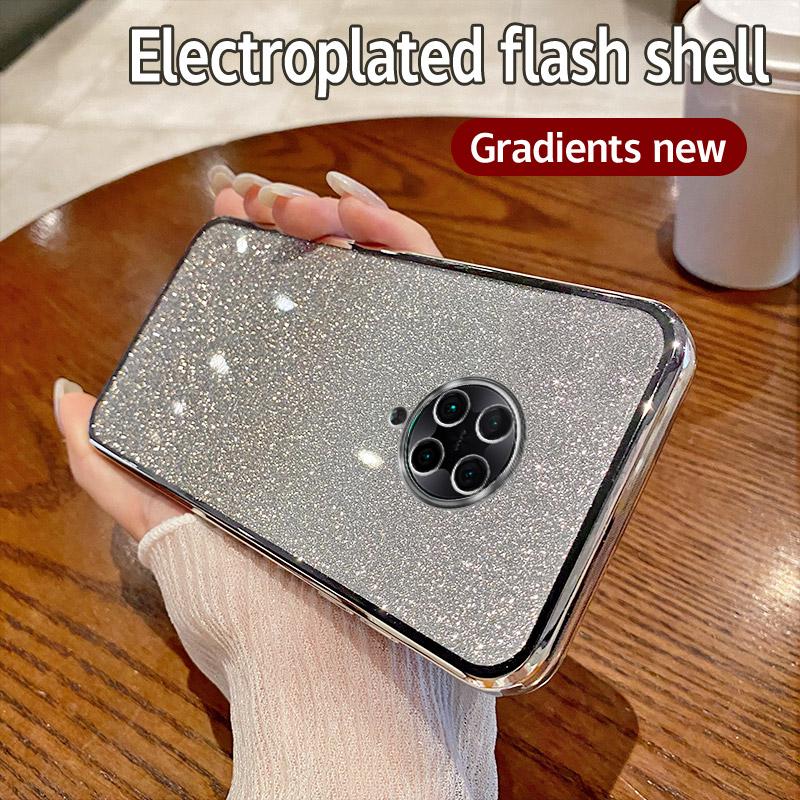 Для Xiaomi Poco M2 Pro Чехол Xiaomi Poco M2Pro Чехол для телефона Блестящий блестящий силиконовый объектив камеры Мягкая задняя крышка