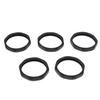 Perfk 5-Piece Microphone Slip Protective Rings, Microphone Accessories, Available In 3 Colors - Black