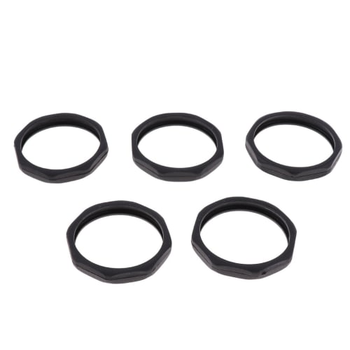 Perfk 5-Piece Microphone Slip Protective Rings, Microphone Accessories, Available In 3 Colors - Black