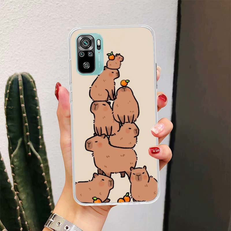 Смешная Капибара Мультяшное Животное Для Xiaomi Redmi Note 10 9T 9S 9 8 Pro 8T 7 5 Чехол Для Телефона Mi 12T 11T 10T 9T 12 11 Lite Корпус Fund