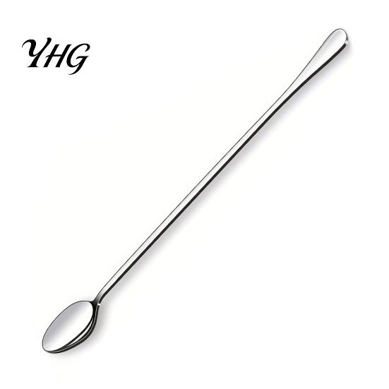 Stainless Steel Stirring Spoons Long Handle Mixing Spoon, Polished Metal Dishwasher Safe Tall Glass Bar Spoon for Cocktails And Coffee Kitchen