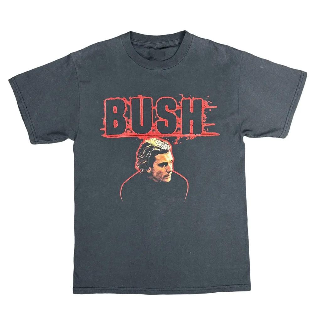 Стиль 90-х Тур Буш Мужчины Футболка группы Bush Классическая Черная Унисекс S-5XL ND1242 Унисекс Футболка
