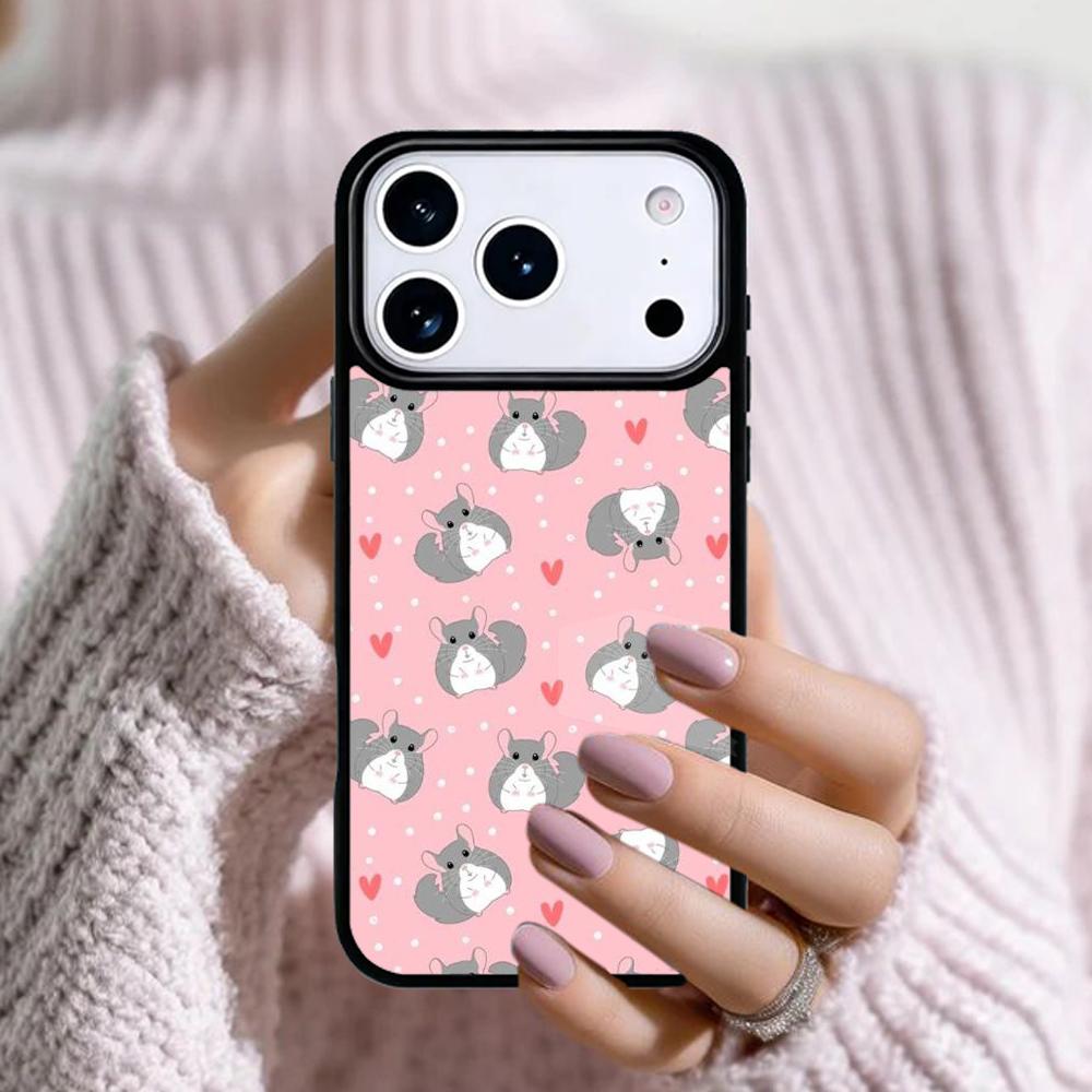Cute Cartoon Chinchilla Phone Case For Apple iPhone 17 Air 16E 15 14 Plus 13 12 11 Pro Max Mini Funda Cover