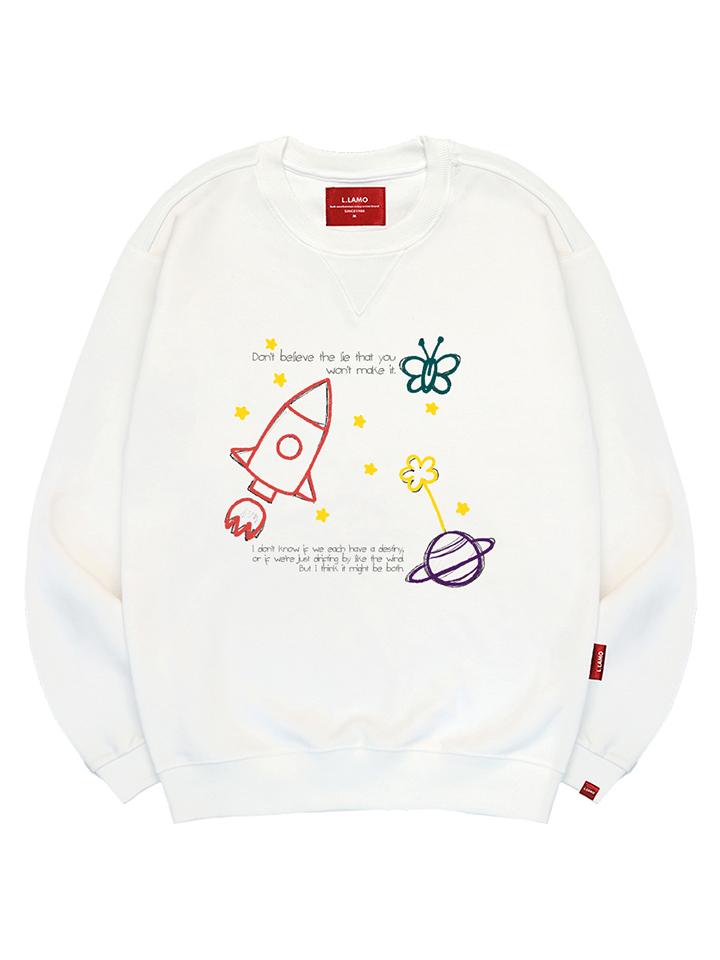 Свитшот Ellamo Space Dream Унисекс Большой Размер S~4XL (Тип)