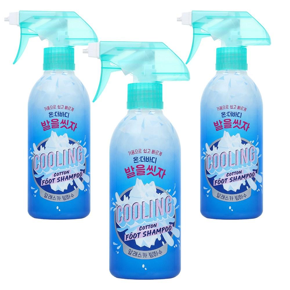 On the Body Cotton Foot Wash Your Feet Cooling Foot Shampoo, 1 pack, 3 pcs, 385ml
