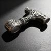 HNSP Нордический Один Викинг Мьёльнир Нержавеющая Сталь Кулон Ожерелье Для Мужчин Винтажные Руны Молоток Тора Аксессуары