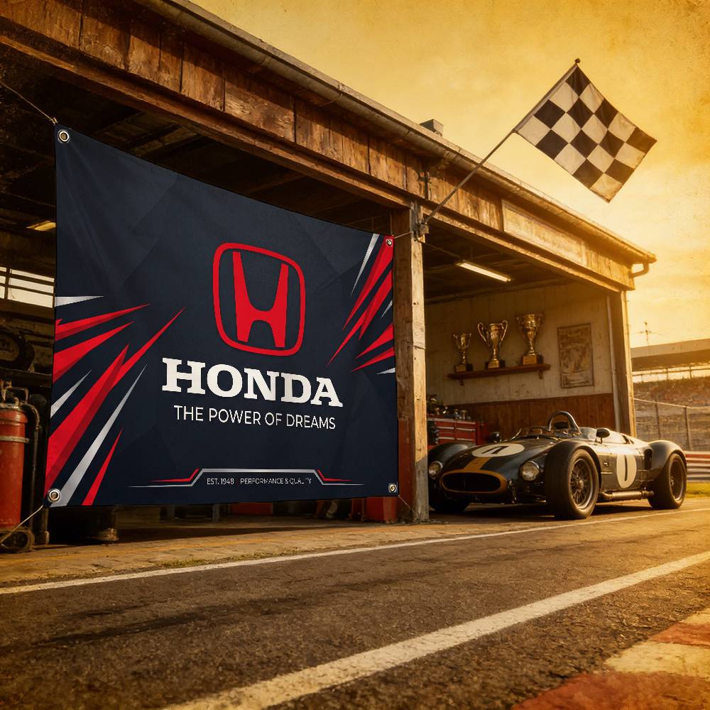 ZLQ4 FOR HONDA RACING Flag 120g Brushed Polyester Sublimation Printing Durable Hanging Flag For Home Decor Event Graduation Gift