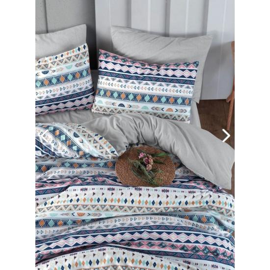 Double Duvet Cover Set with Fitted Sheet Diamente