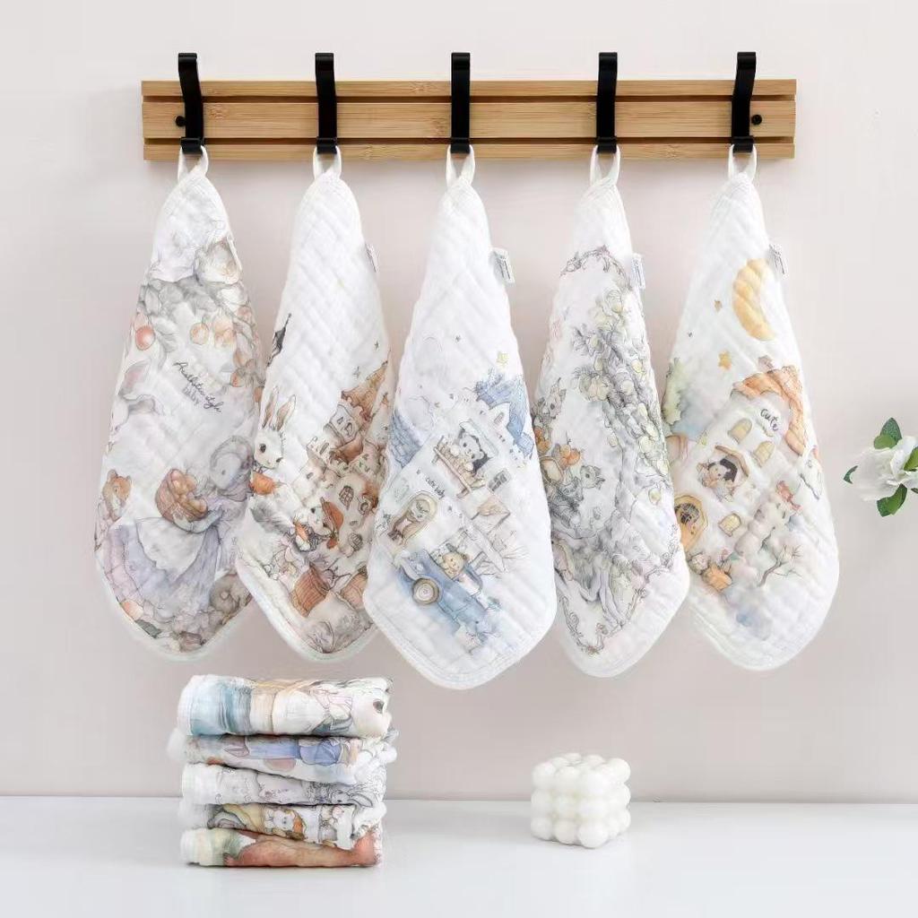 Набор детских слюнявчиков и марлевых полотенец из чистого хлопка для новорожденных и малышей