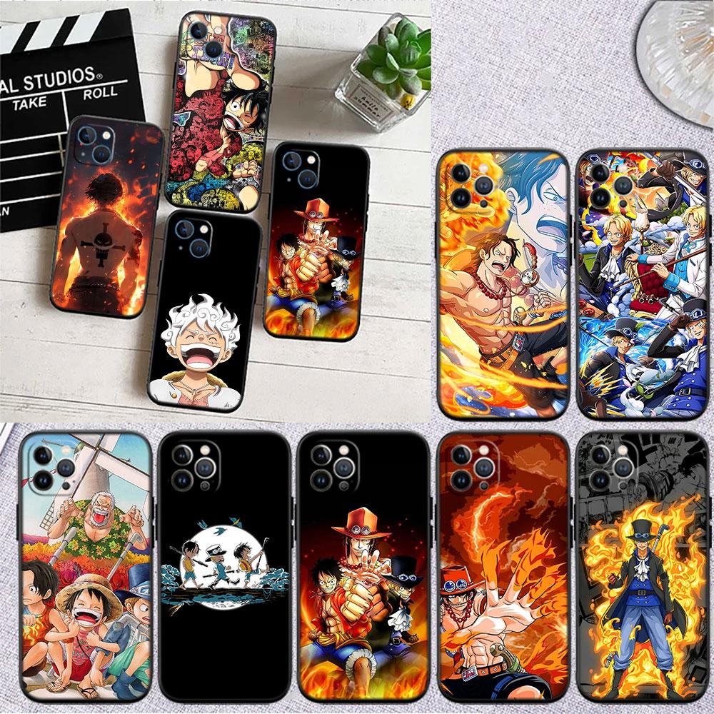 Чехол для телефона One Piece ACE Sabo Luffy из мягкого материала для Redmi Note 13 14 Pro+ Plus A3 A3X 13X 13C 13R 14S 14C 14R