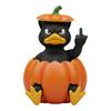Halloween Ornament Pumpkin King Cat Duck Black Cat In Pumpkin Angry Expression