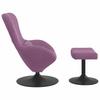 Egg Chair with Footstool Purple Velvet