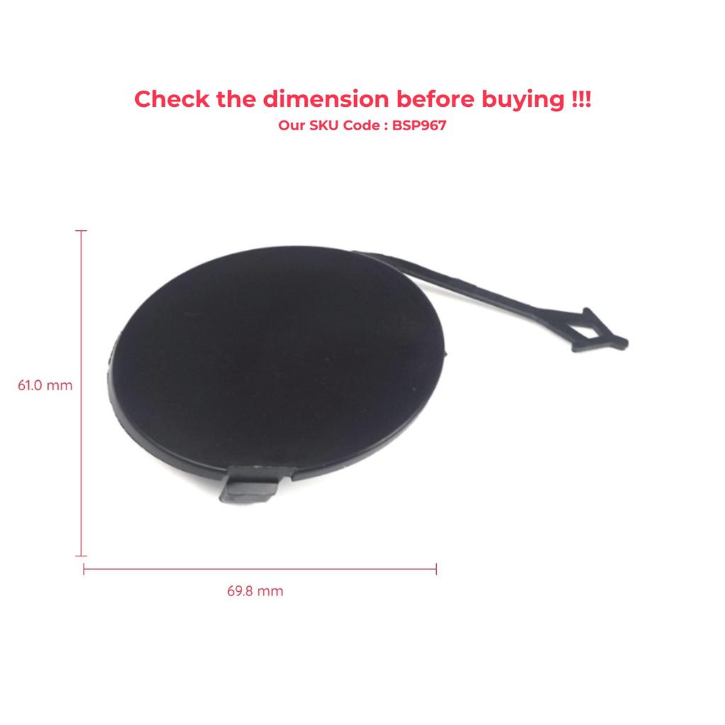 BSP967 Front Bumper Tow Eye Cover 735615289 for Fiat Doblo MK2  Generation Facelift 2015-2020 Made In Turkey Fast Handling