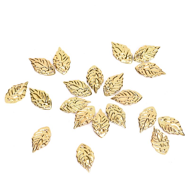 50шт листья филигрань металлические изделия ювелирные изделия Diy аксессуары кулон