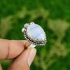 Blue Lace Agate Gemstone 925 Silver Unique Bezel Statement Sister Ring Jewelry