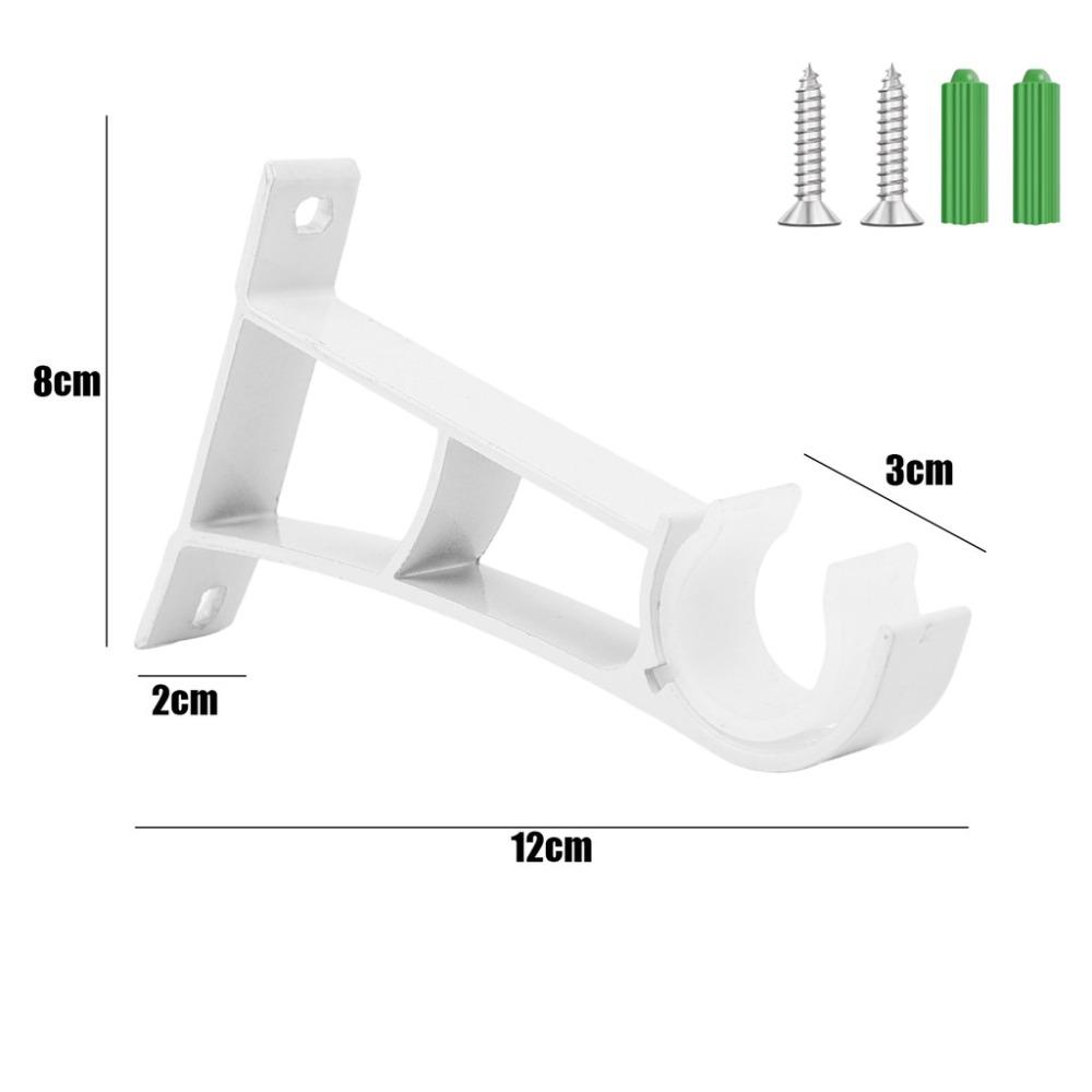 Heavy Duty Curtain Rod Support Aluminum Alloy Curtain Fixing Clip Durable Window Hardware Tools