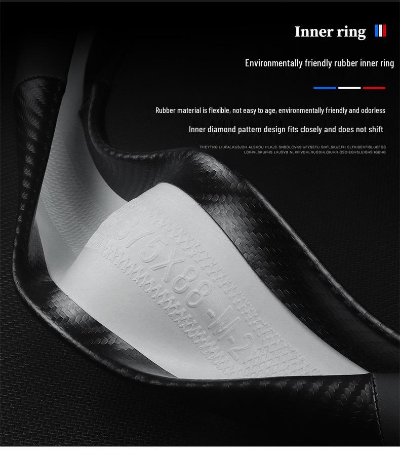 Changan Kuayue D5 Leather & Carbon Fiber Steering Wheel Cover, No-Sew Design