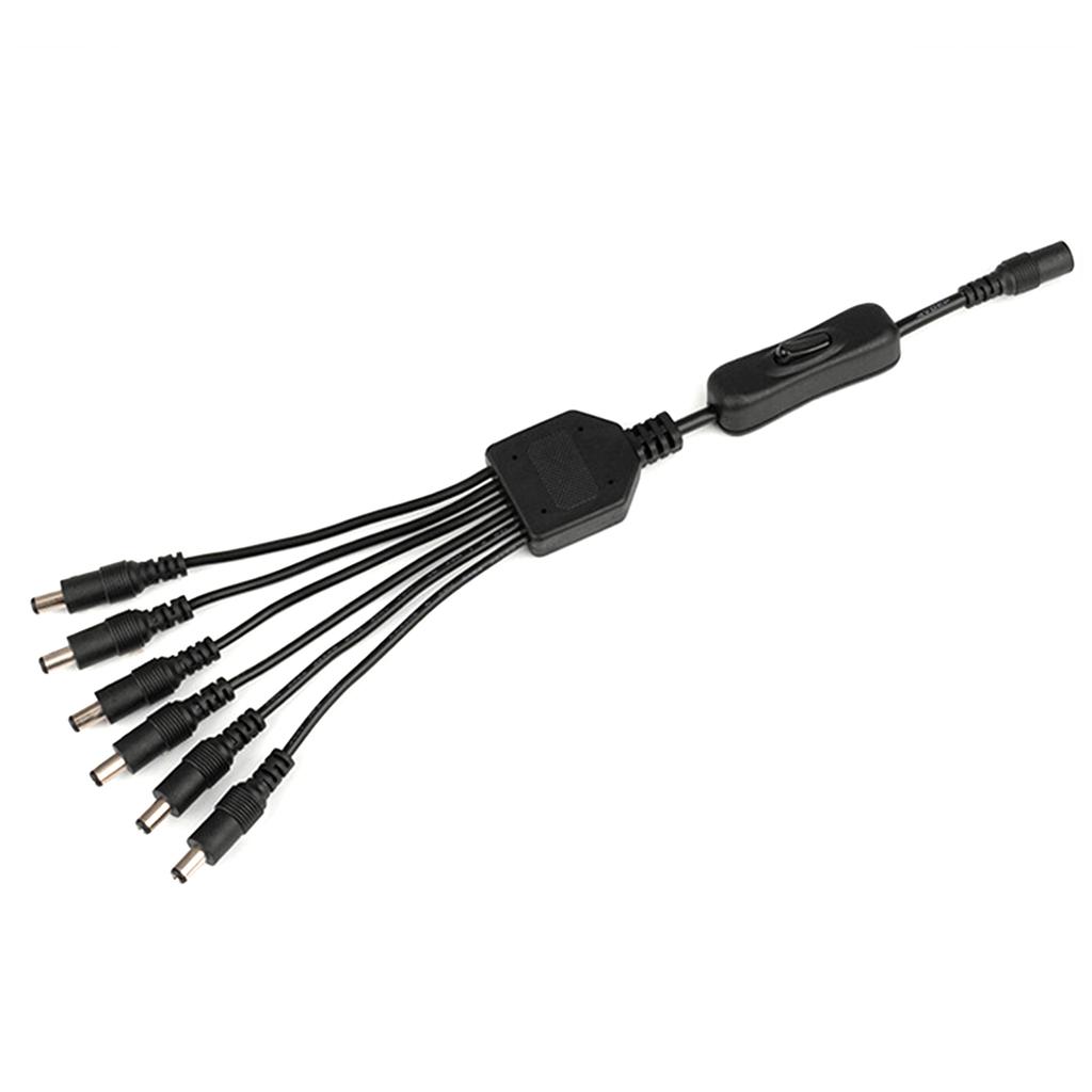 DC5.5x2.1mm 1 Female to 2/3/4/5/6 Male On/off Control Cable DC5521 Y Splitter Adapter Cable для светодиодной камеры безопасности