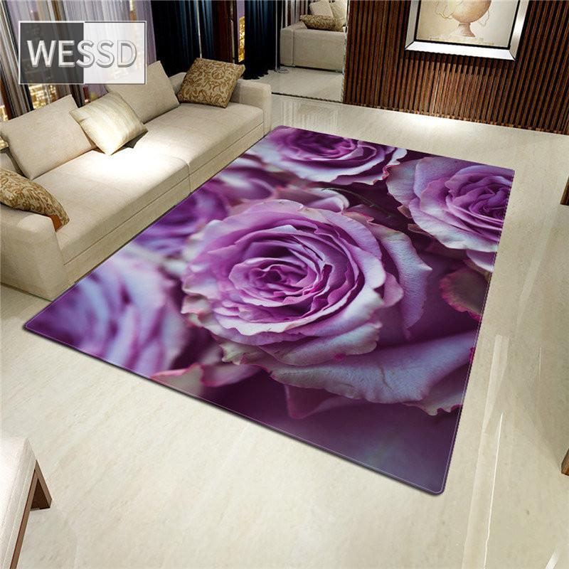 Ковер с розой, 3D коврик для гостиной, ковер с цветком, противоскользящий впитывающий коврик для ванной комнаты, кухонный коврик, домашний декор, коврик на заказ, большой ковер