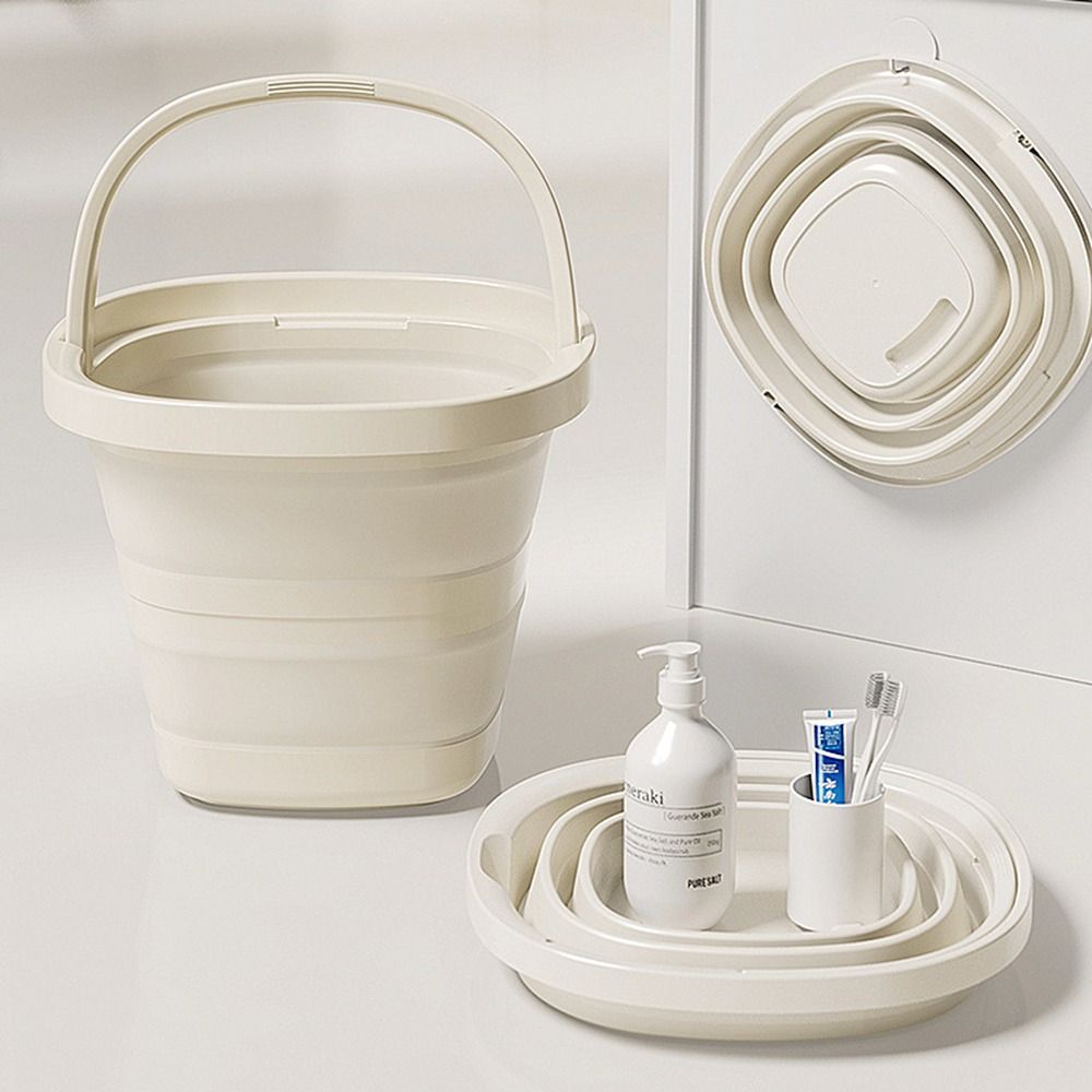 5/10L Folding Bucket Space-Saving Outdoor Fishing Bucket Collapsible Wash Basin Household